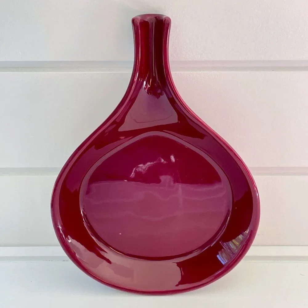 Heavy Duty Ceramic Maroon Baker Skillet
